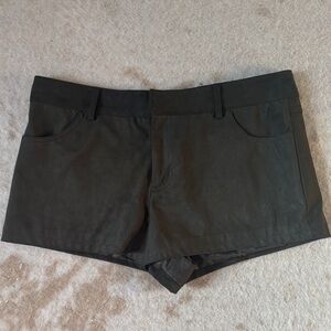 FAUX SUEDE MINI SHORTS